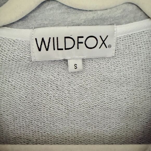 Wildfox Rainbow Pride Gray Half Zip Retro Fit Banded Cuff Cozy Pullover Sweat S - Picture 4 of 8
